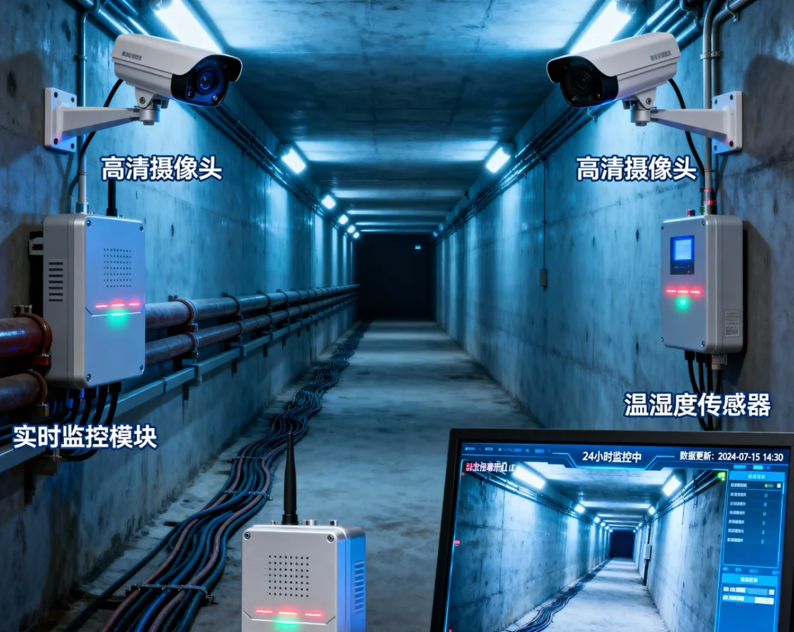 地下电力管廊监控画面